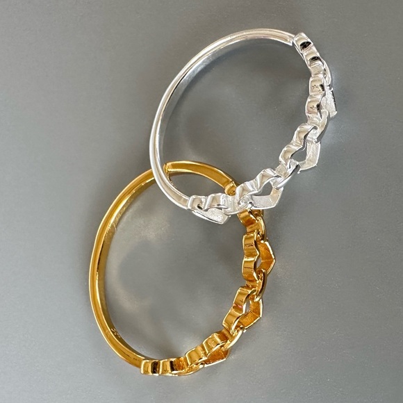 14K Gold Vermeil Heart Band Ring - Picture 6 of 17